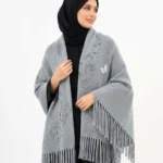 Winter Knitted Pearl Butterfly Women Shawl