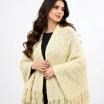 Winter Honeycomb Textured Knit Women Shaw