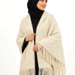 Winter Chevron Pearl Knitted Women Shawl