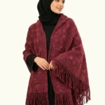 Winter Cable Textured Knit Women Shawl