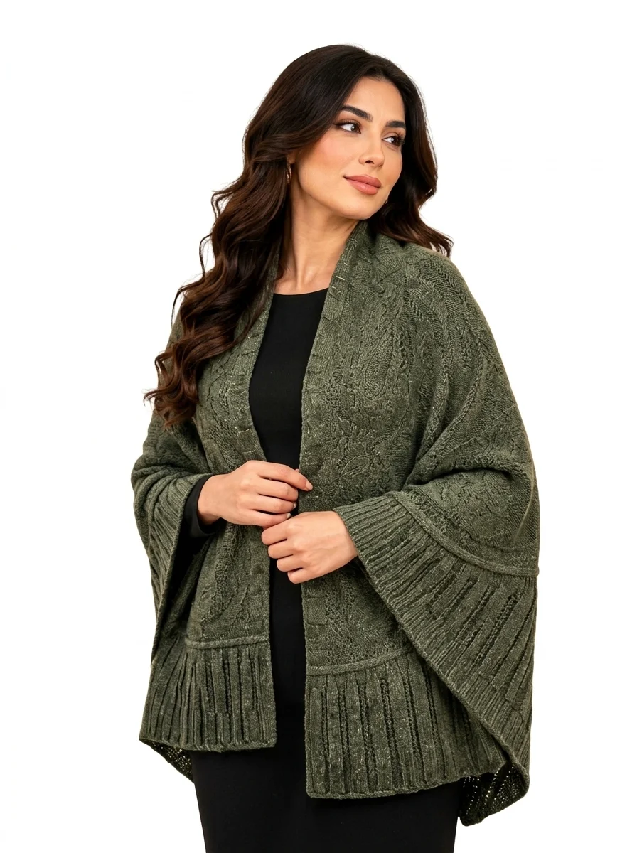 image.png_20260926034944 Winter Paisley Embossed Knitted Women Shawl - Image 1